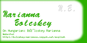 marianna bolcskey business card